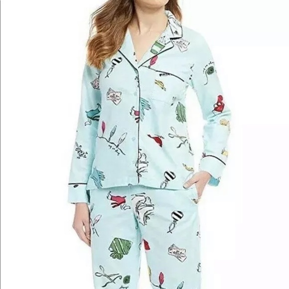 kate spade Dream A Little Dream Pajama Set Aqua - Picture 2 of 9